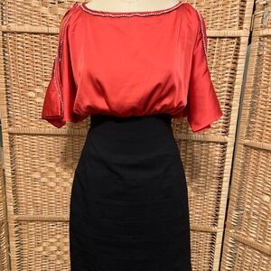 Nicole Miller Bodycon size 10 Apple red dress